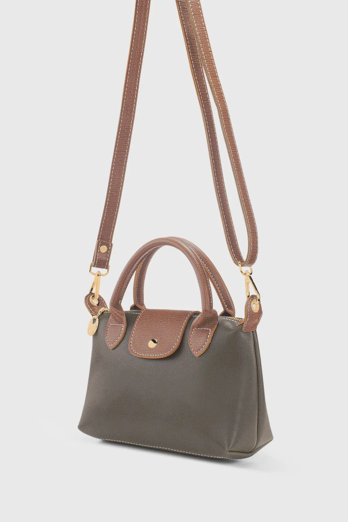 Haki Çok Yönlü PU Deri Çapraz Askılı Çanta