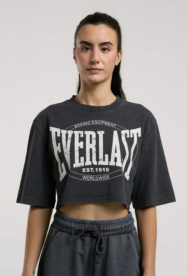 Everlast Everlast Everlast Authentic Boxing Kadın Gri T-Shirt