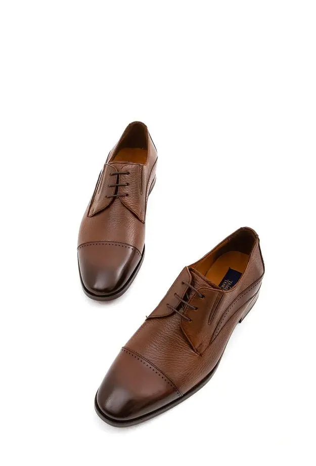 Tamer Tanca Erkek Hakiki Deri Taba Bufalo Klasik Ayakkabı