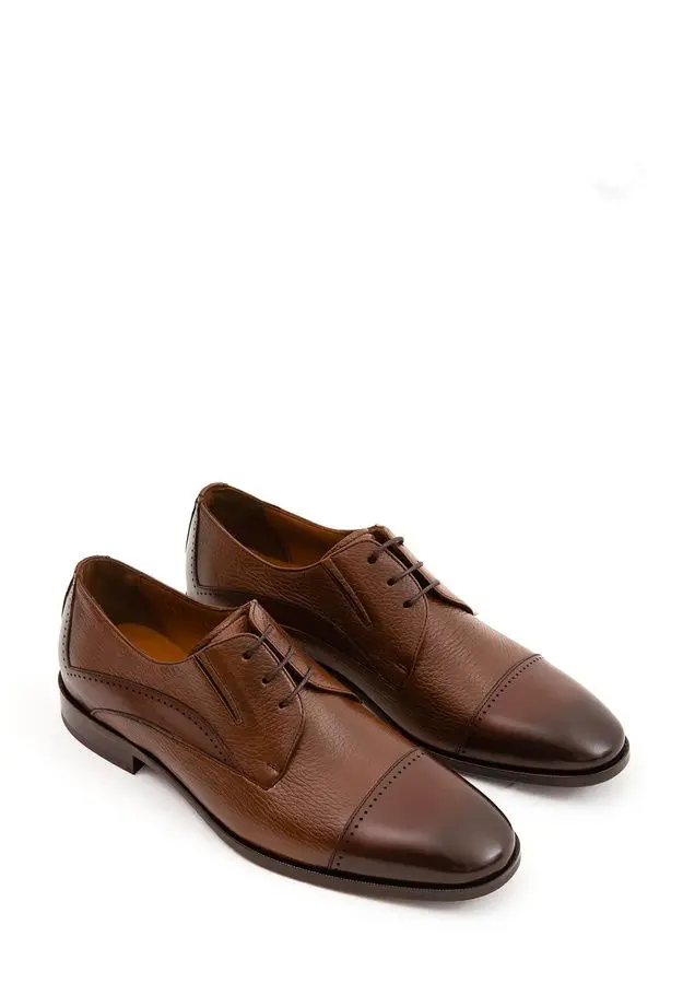 Tamer Tanca Erkek Hakiki Deri Taba Bufalo Klasik Ayakkabı
