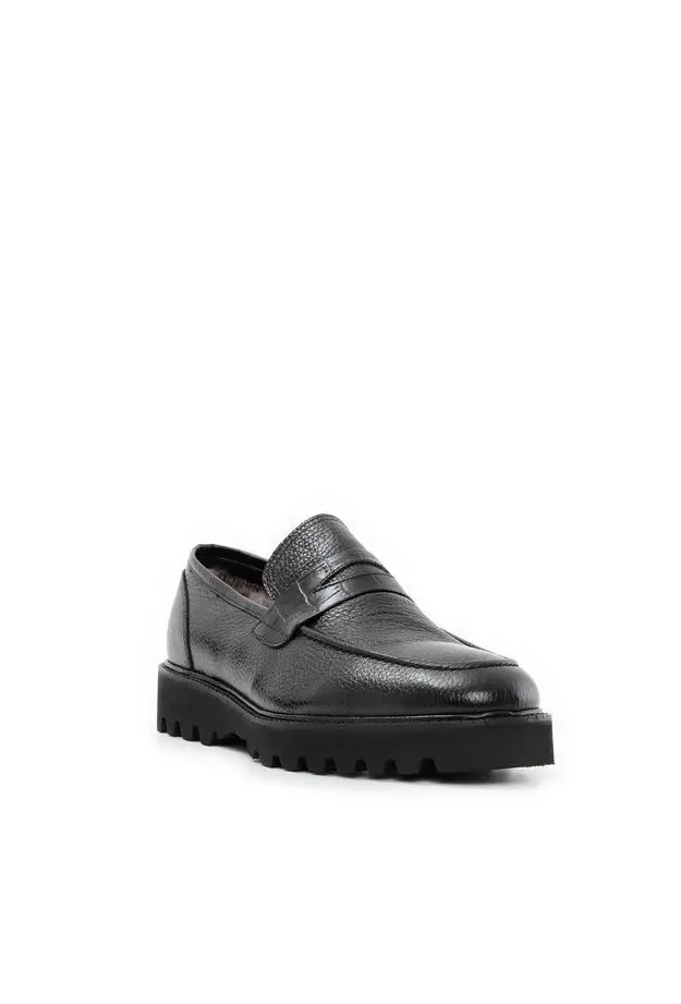 Tamer Tanca Erkek Hakiki Deri Siyah Klasik Ayakkabı
