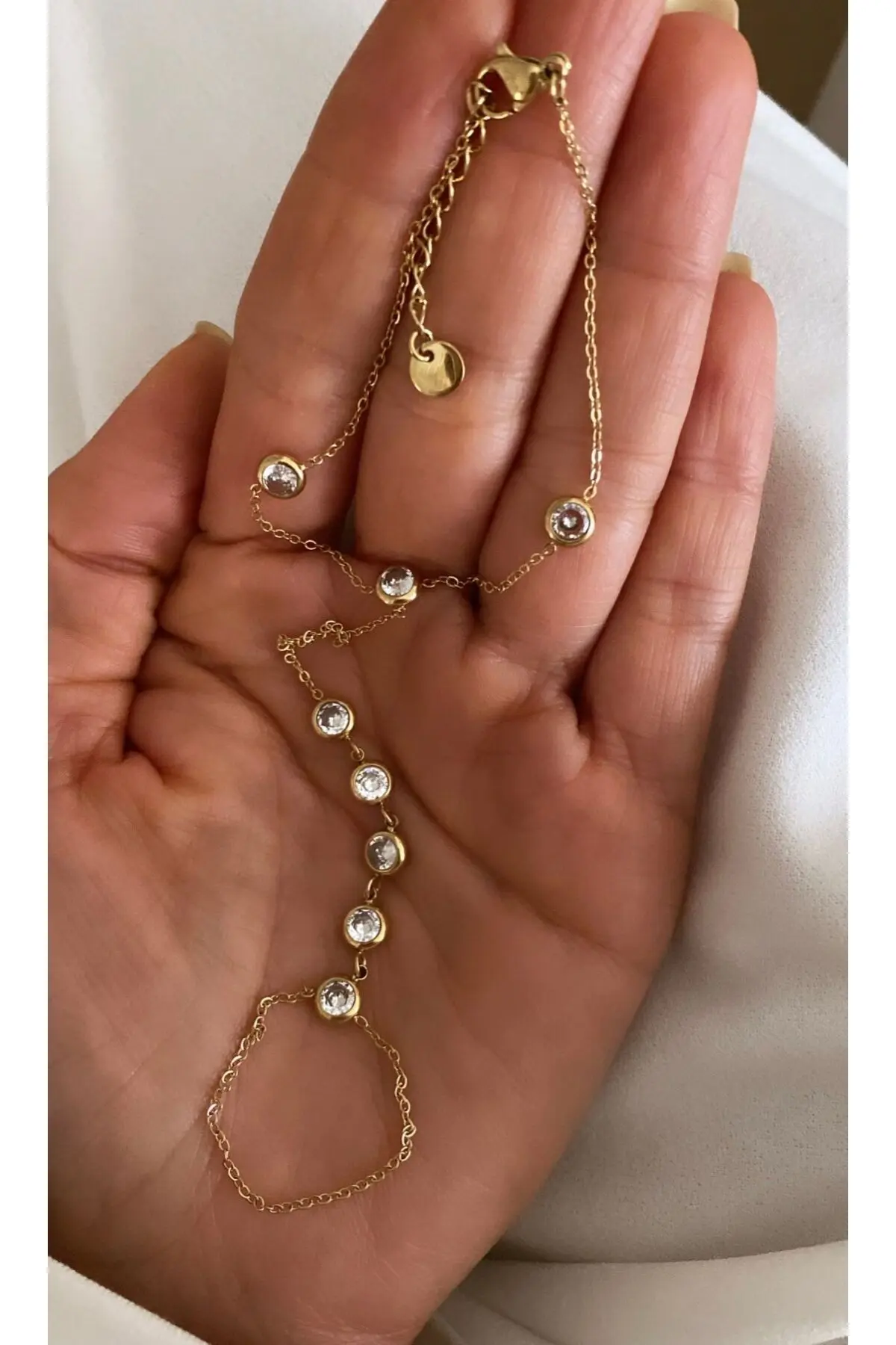 Çelik Gold Sıralı Zirkon Taşlı Şahmeran