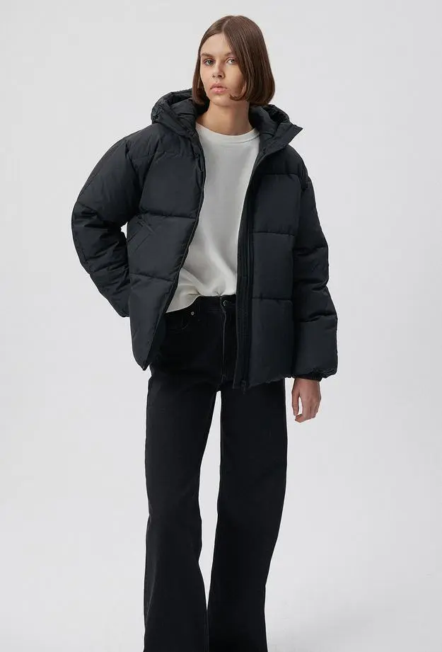 Mavi Mavi Siyah Şişme Mont Loose Fit / Bol Rahat Kesim 1110199-900