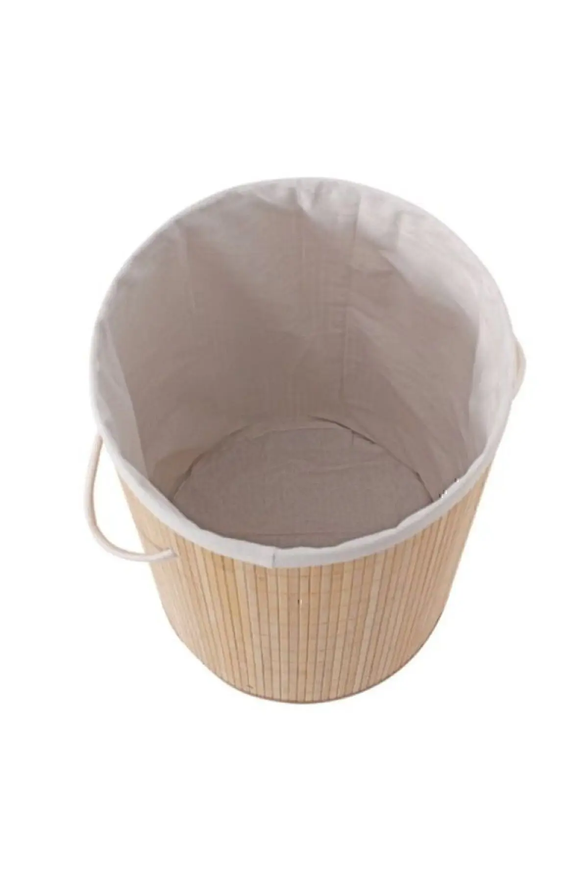 Sword Katlanır Naturel Oval Banyo Bambu Çamaşır Kirli Sepeti Fma331253