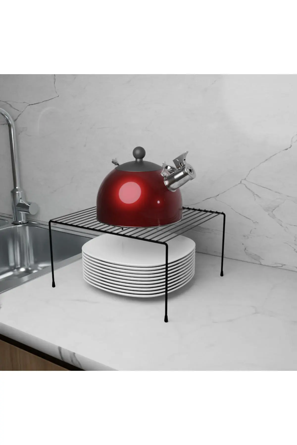 Dolap Içi Düzenleyici Organizer Tezgah Banyo Tabak Bardak Mutfak Banyo Düzenleme