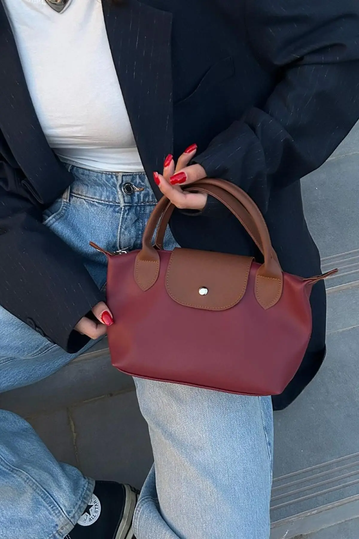 Tiger Small Bordo Omuz Çantası