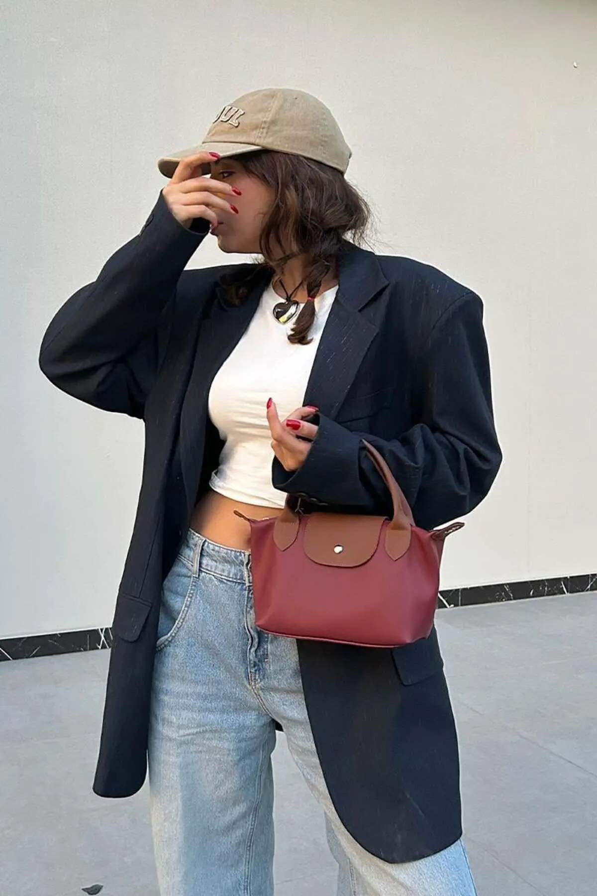 Tiger Small Bordo Omuz Çantası