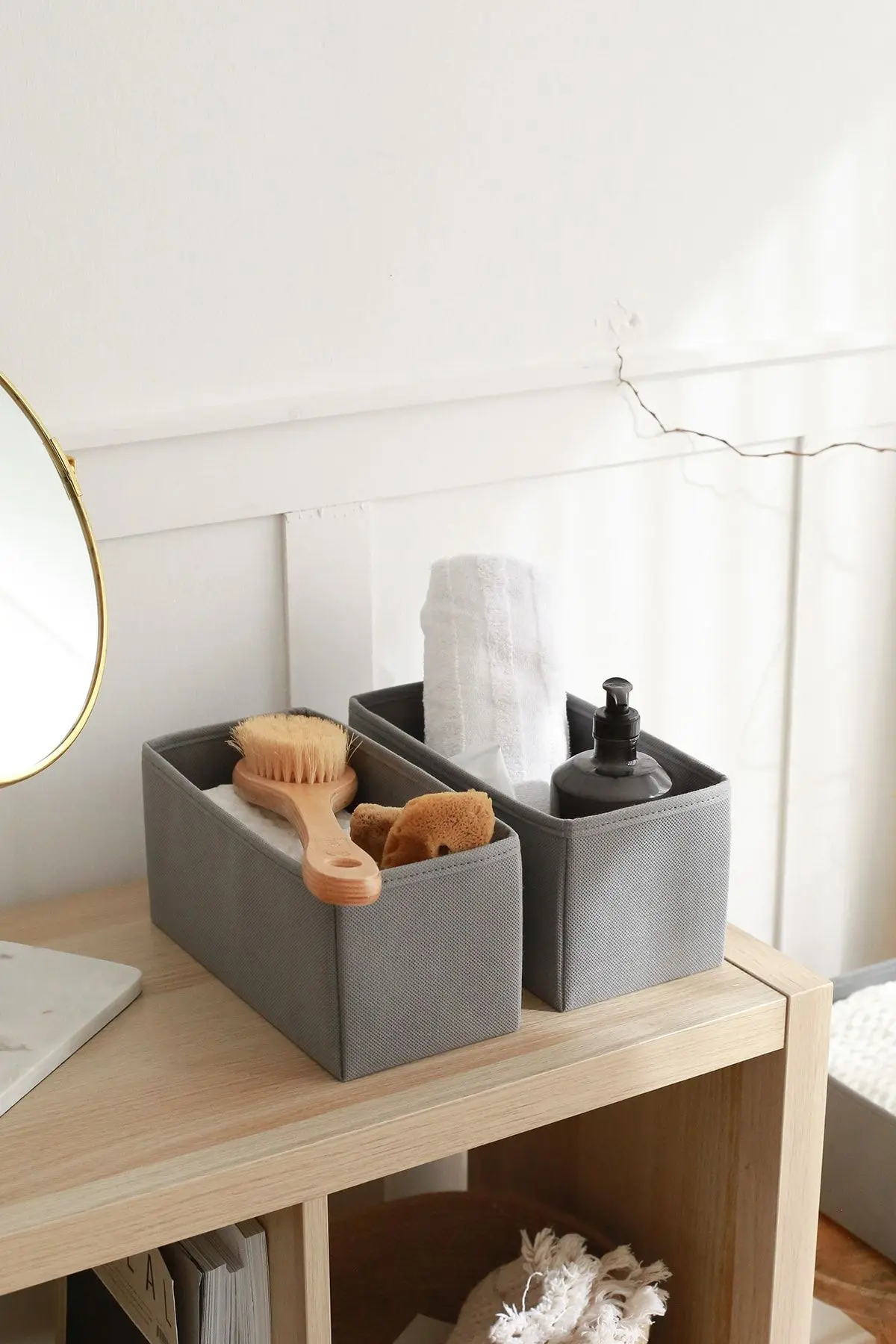 6'lı Gri Çekmece Içi Dolap Çamaşır Düzenleyici Çocuk Odası Katlanır Saklama Kutusu Organizer Set