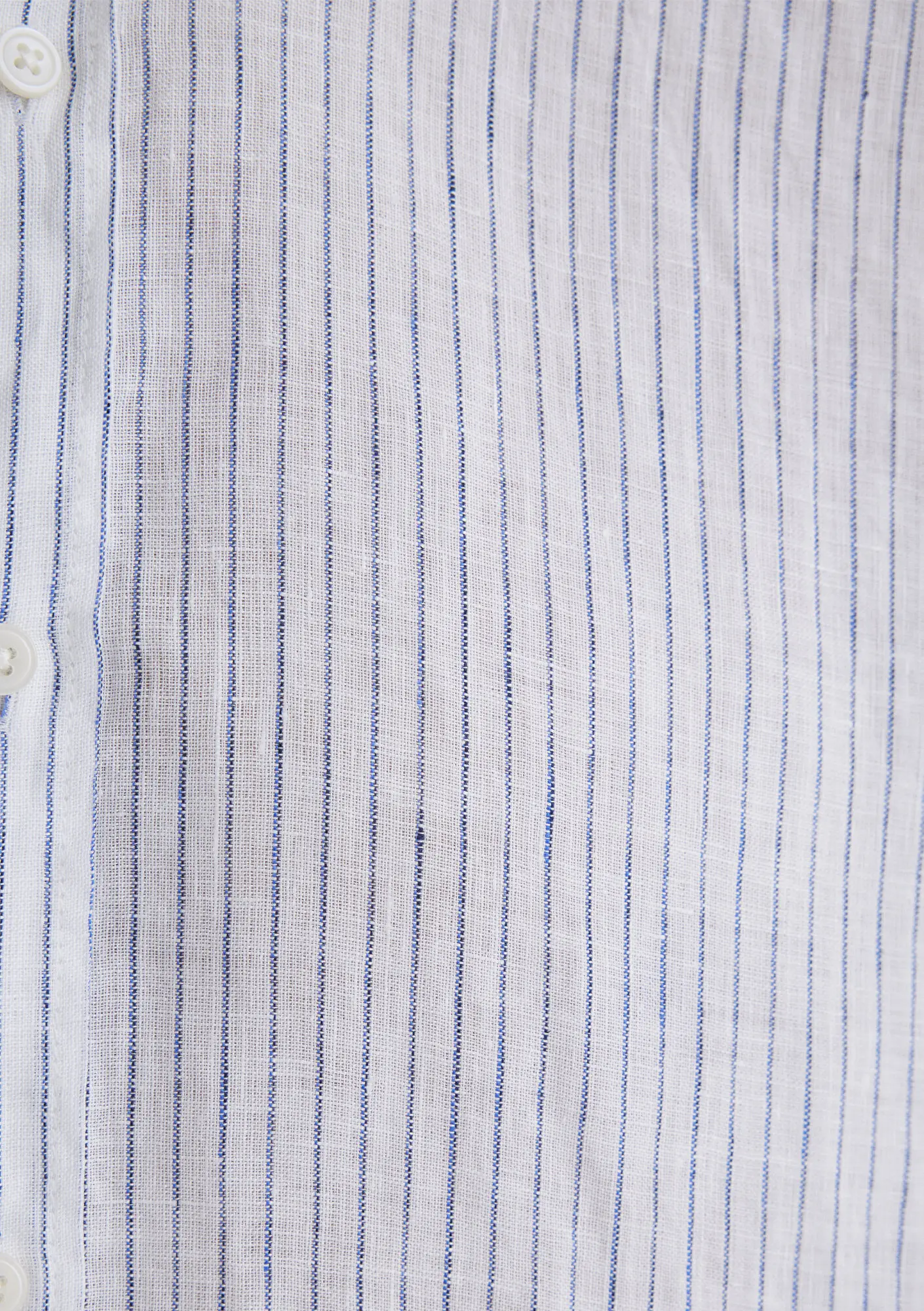 Mavi Çizgili Keten Gömlek  0211634-90795