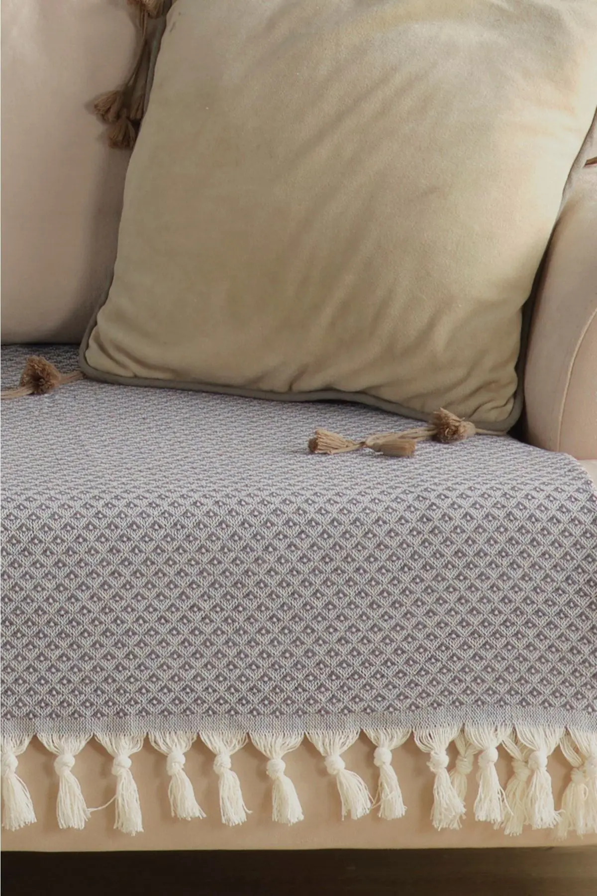 Yıldız Oturma Yerini Kapatan Koltuk Örtüsü Antrasit 115x200