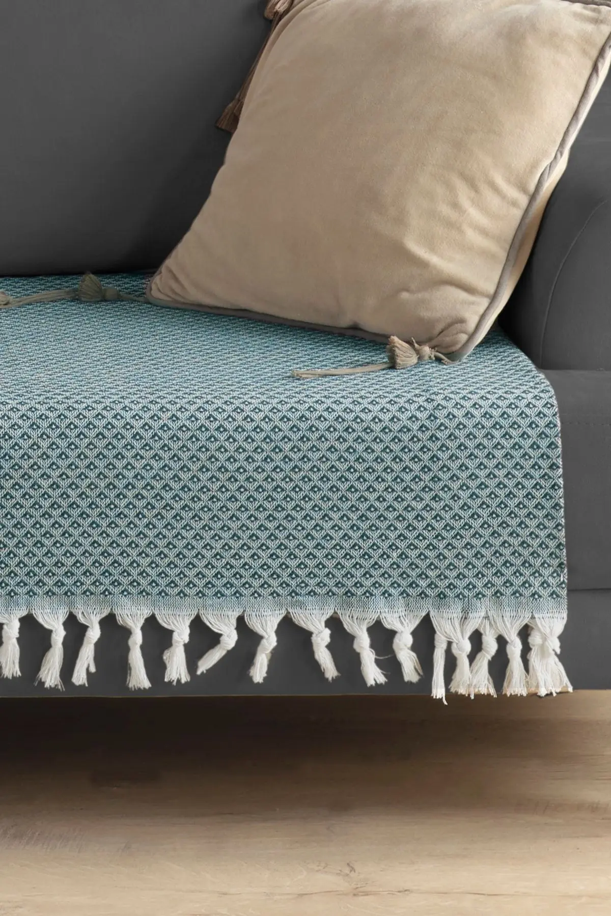 Yıldız Oturma Yerini Kapatan Koltuk Örtüsü Yeşil 115x200