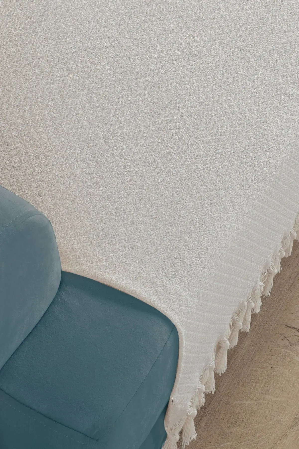 Yıldız Oturma Yerini Kapatan Koltuk Örtüsü Ekru 115x200