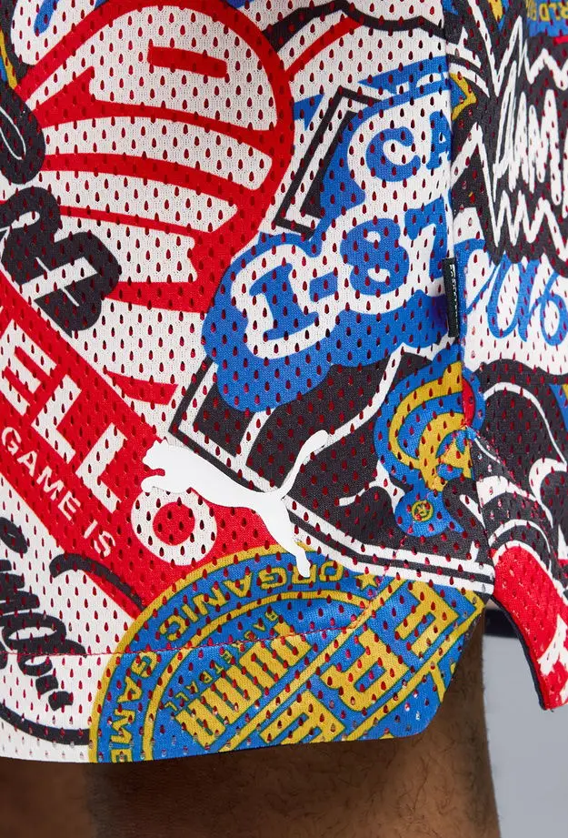 Puma Hooperhotline Aop 7 Erkek Kırmızı Basketbol Şortu