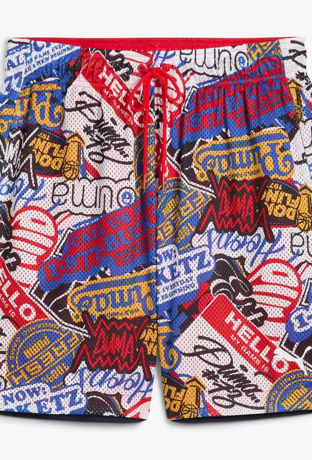 Puma Hooperhotline Aop 7 Erkek Kırmızı Basketbol Şortu