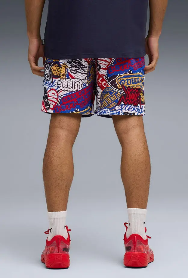 Puma Hooperhotline Aop 7 Erkek Kırmızı Basketbol Şortu