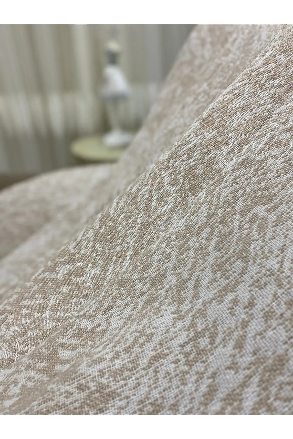 Lüks Pamuklu Koltuk-çekyat Örtüsü 170x220 Bej Çift Taraflı Terletmez Kaymaz Toplanmaz