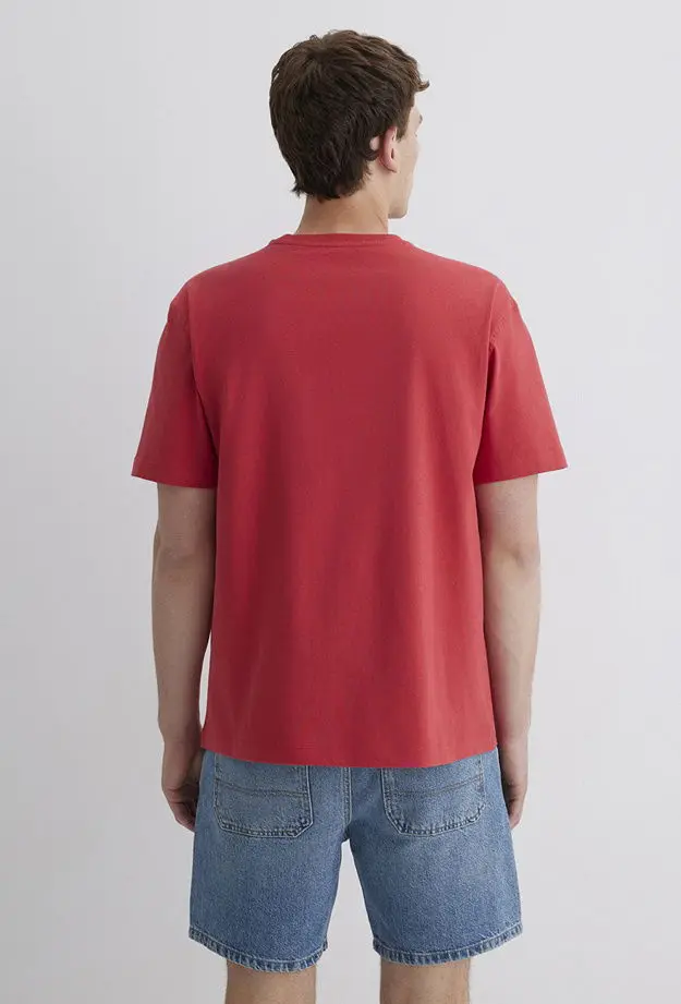 Mavi Mavi Jeans Baskılı Pembe Tişört Loose Fit / Bol Rahat Kesim 0612955-71079