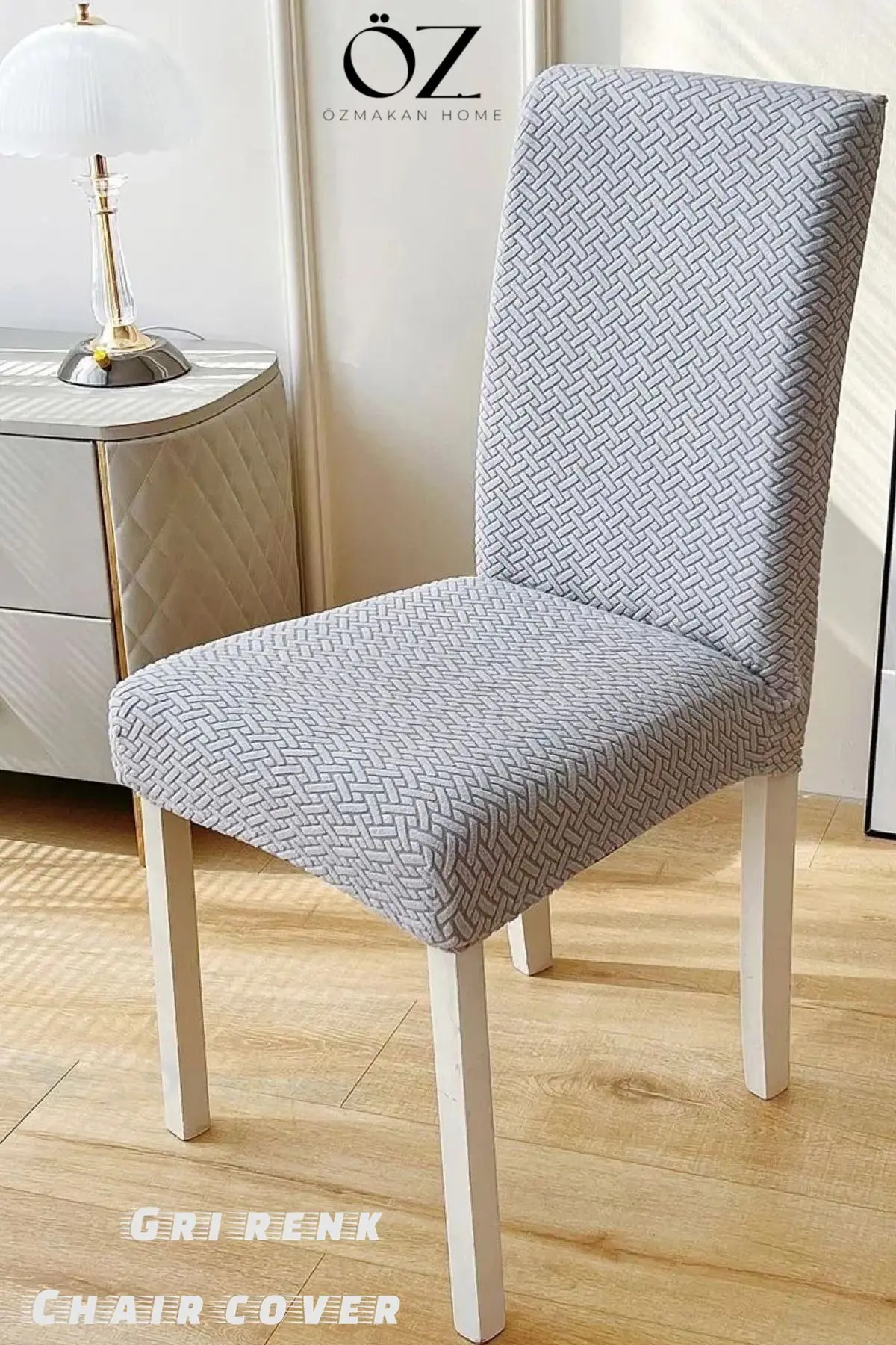 Yüksek Kaliteli Sandalye Kılıfı ,lıkralı ,yıkanabılır 1 Adet Gri Renk