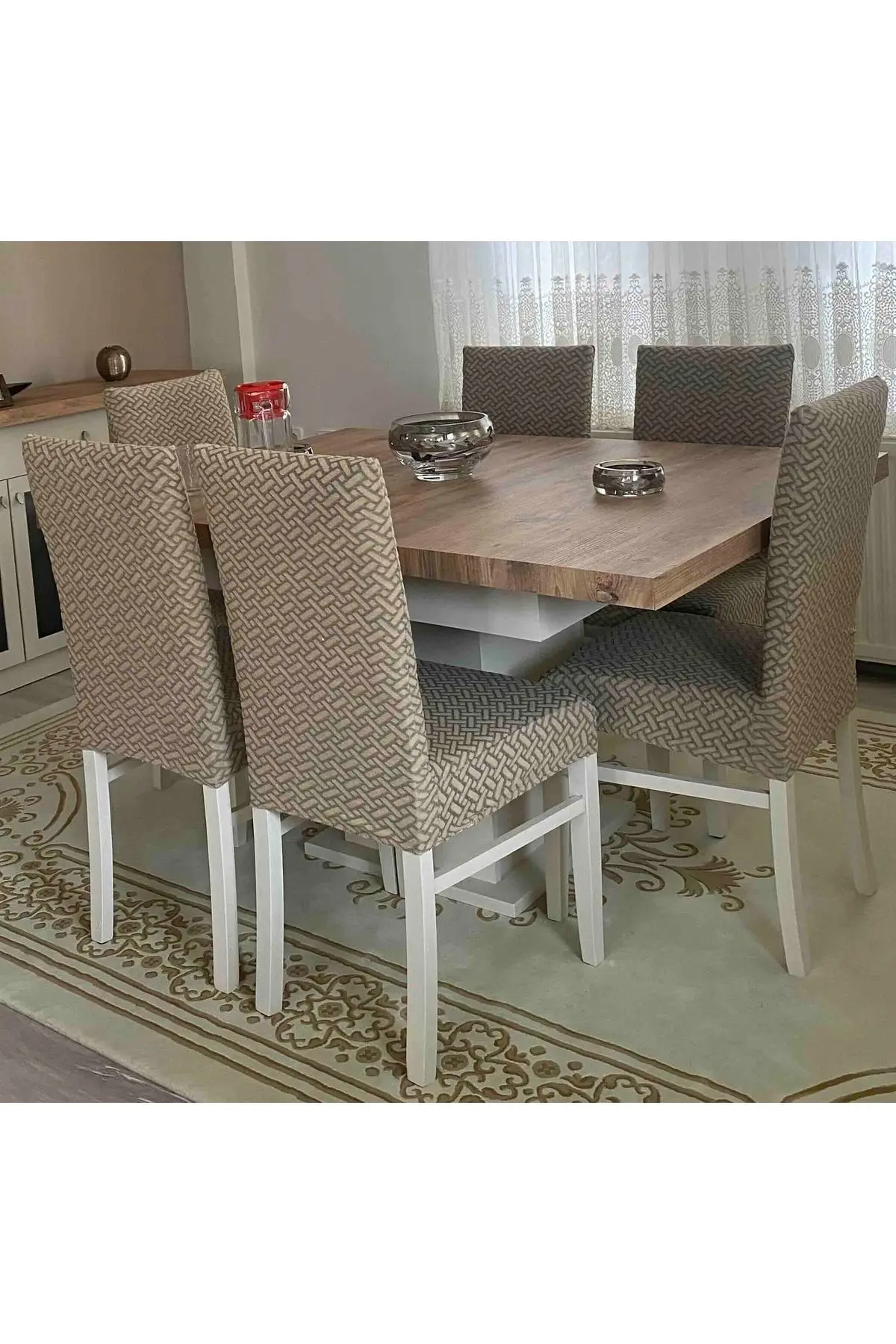 Yüksek Kaliteli Sandalye Kılıfı ,lıkralı ,yıkanabılır 1 Adet Cappuccino Renk