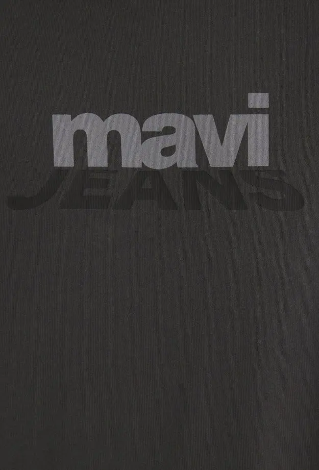 Mavi Mavi Logo Baskılı Antrasit Tişört Loose Fit / Bol Rahat Kesim 0612355-80955