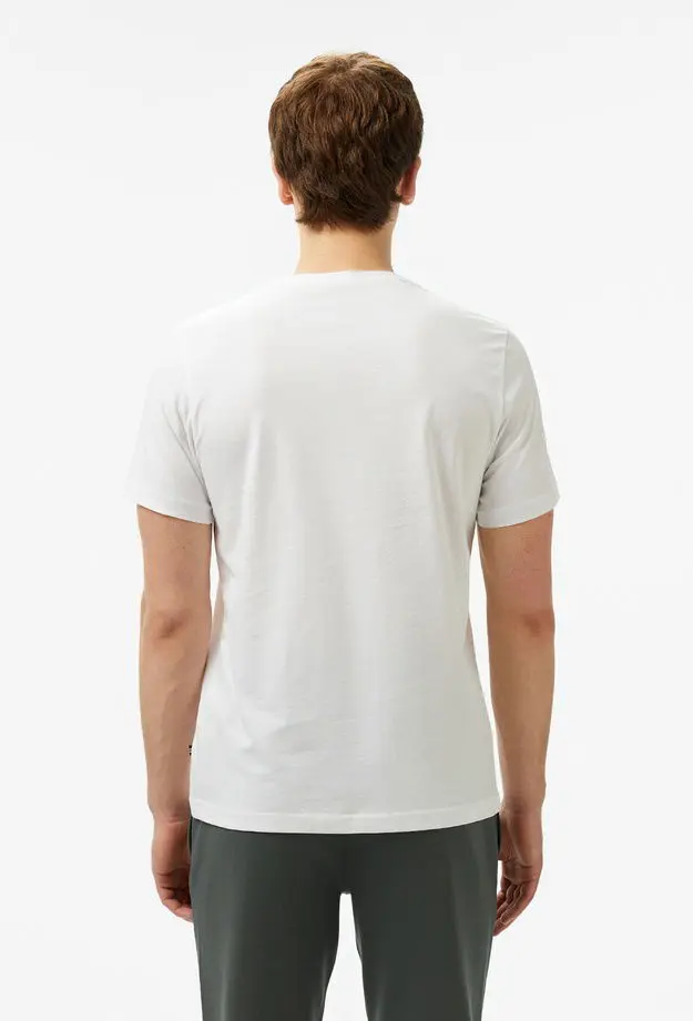 Nautica Erkek Beyaz Regular Fit Baskılı T-Shirt