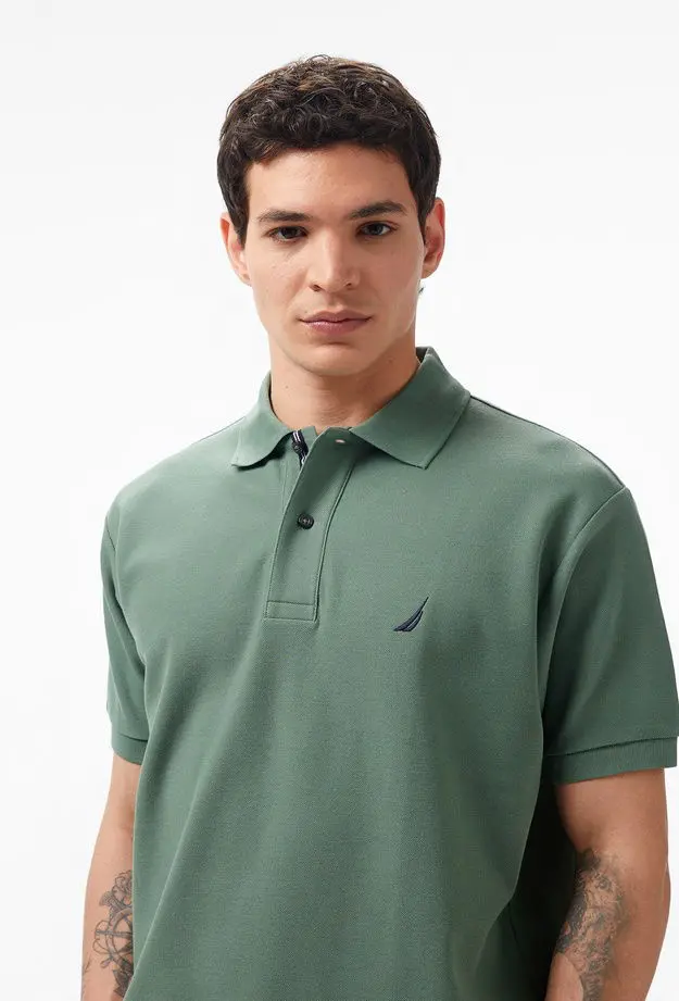 Nautica Erkek Yeşil Classic Fit Kısa Kollu Polo
