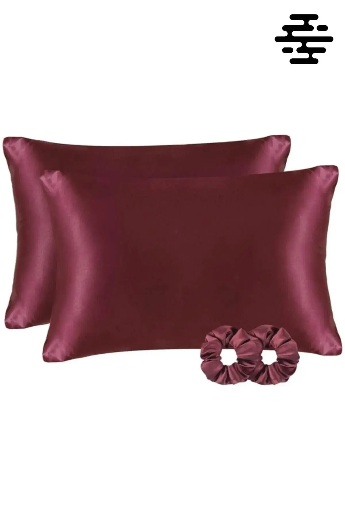 Baliva İpek Saten Yastık Kılıfı 2 Adet 50x70cm 2 Adet Saten Tokalı