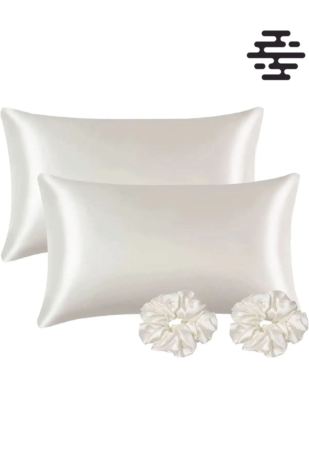 Baliva İpek Saten Yastık Kılıfı 2 Adet 50x70cm 2 Adet Saten Tokalı