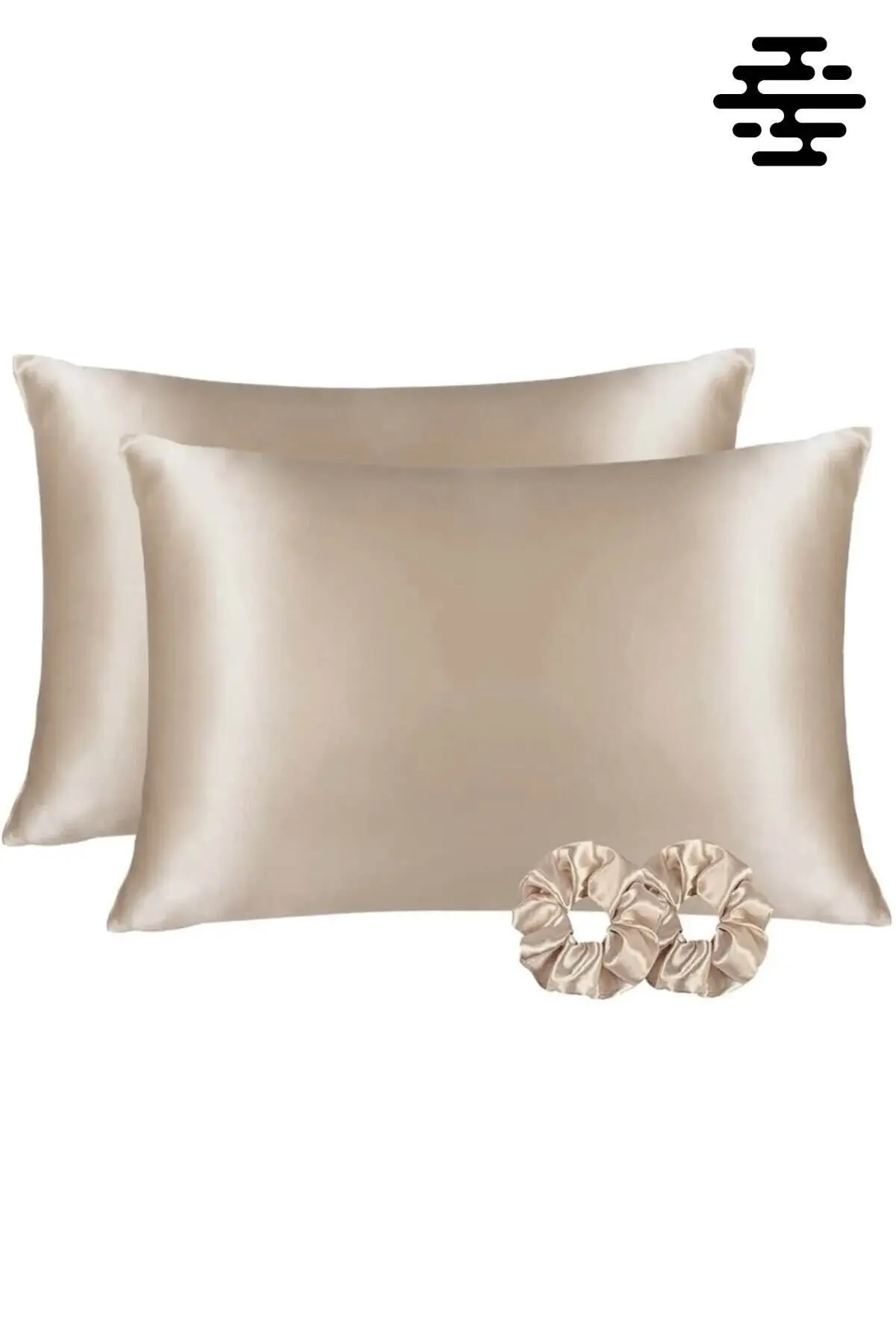 Baliva İpek Saten Yastık Kılıfı 2 Adet 50x70cm 2 Adet Saten Tokalı