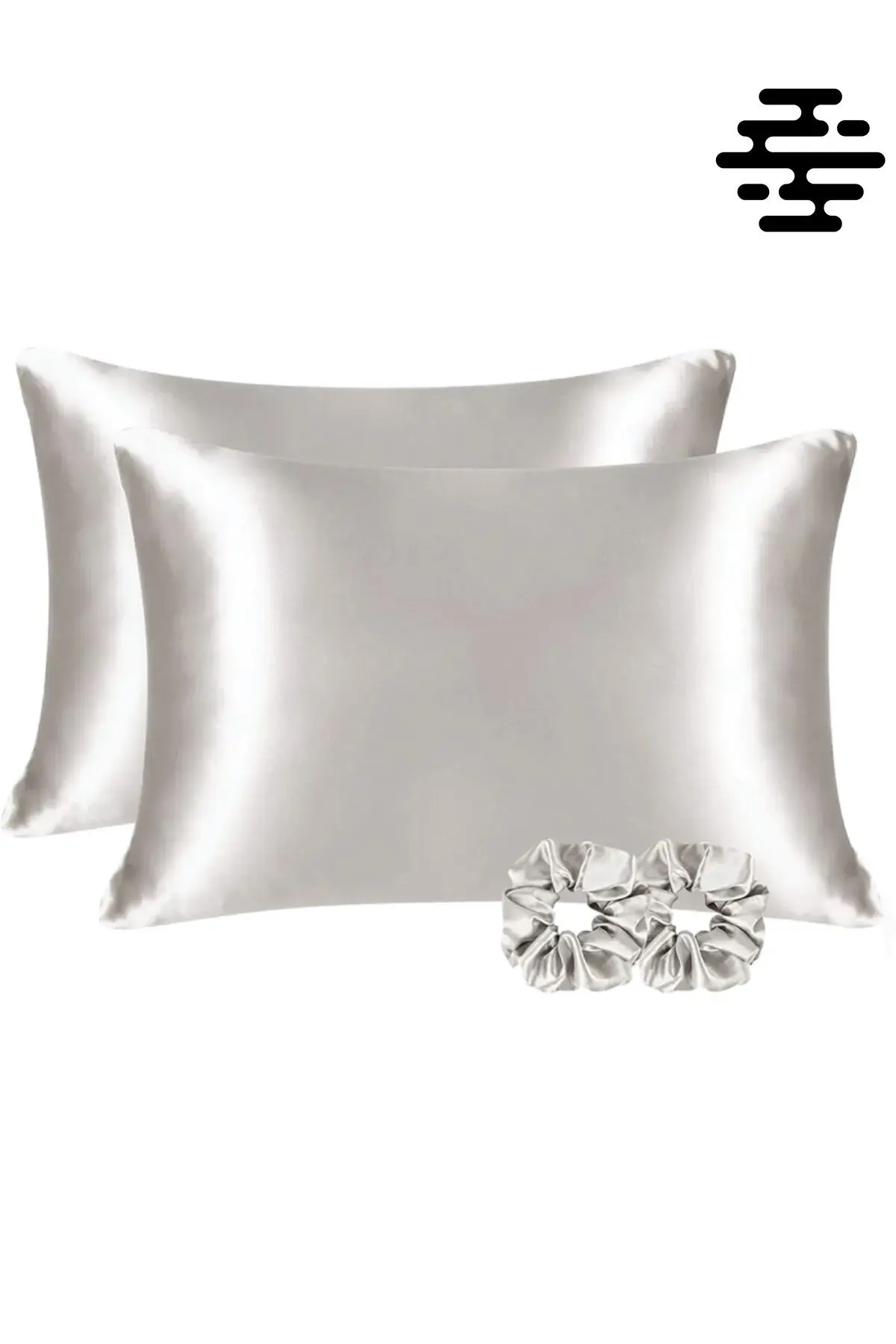 Baliva İpek Saten Yastık Kılıfı 2 Adet 50x70cm 2 Adet Saten Tokalı