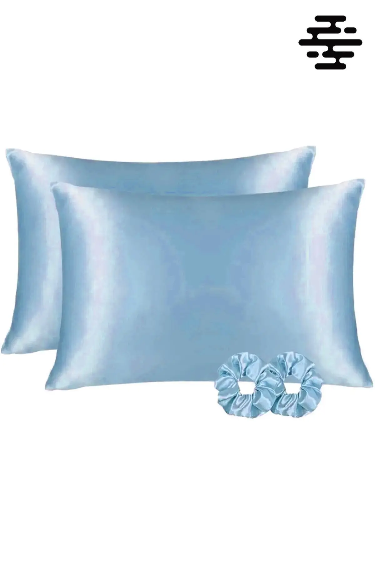 Baliva İpek Saten Yastık Kılıfı 2 Adet 50x70cm 2 Adet Saten Tokalı