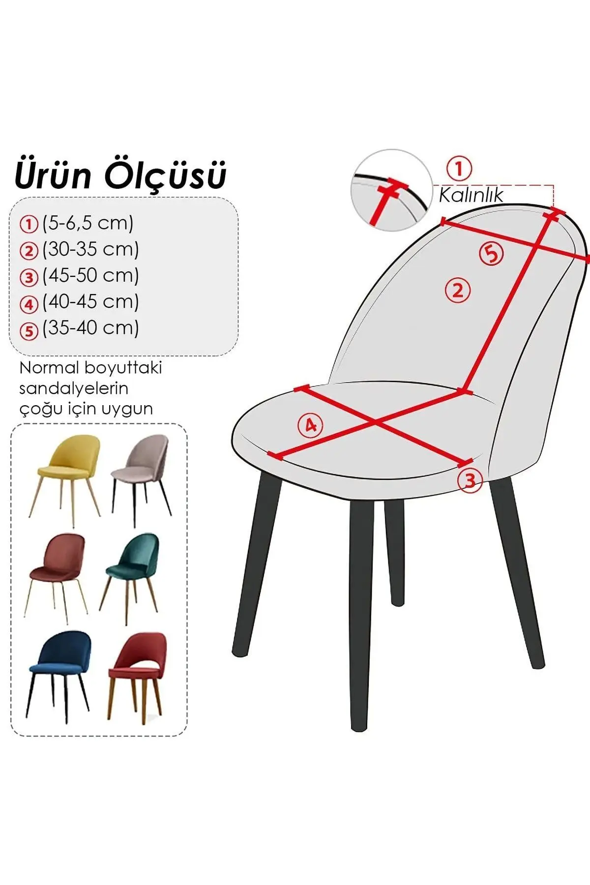 Oval sandalye kılıfı, sandalye örtüsü kare desen tekli