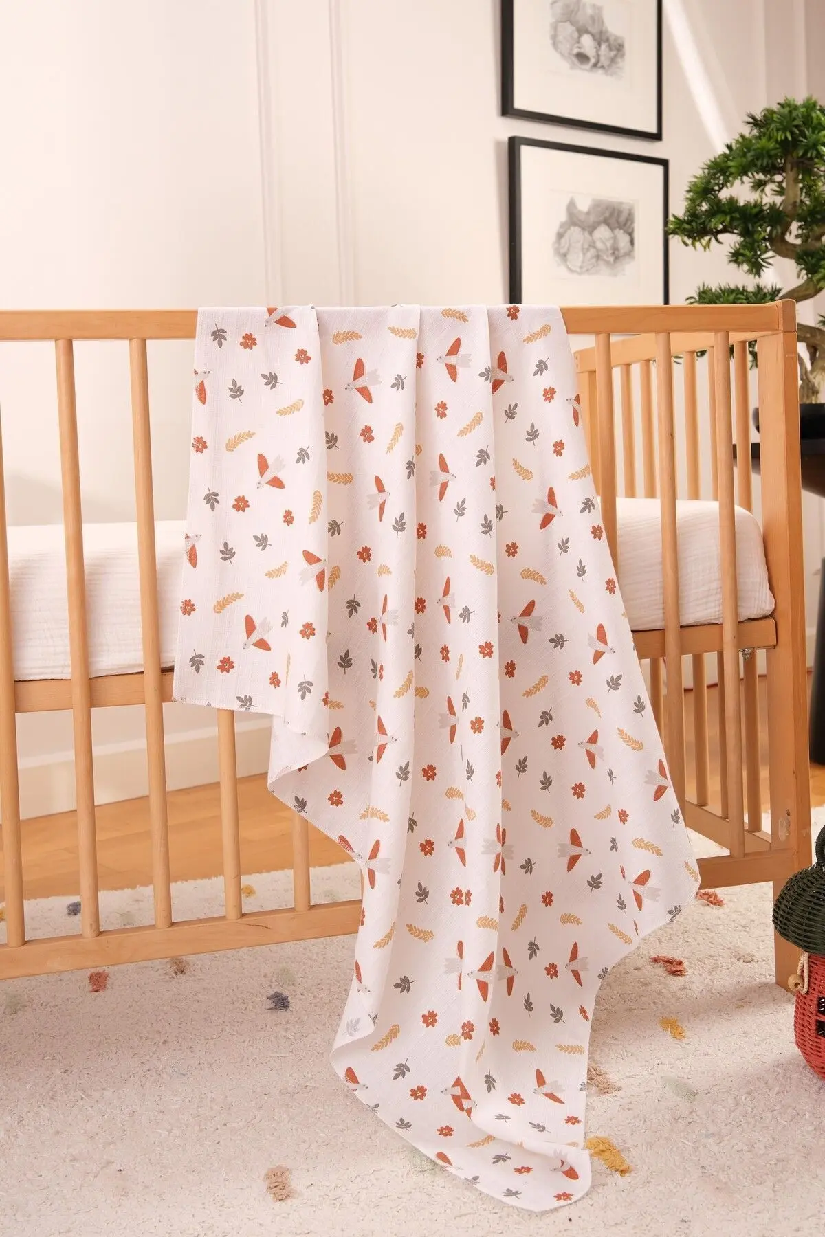 Çok Amaçlı Müslin Örtü & Battaniye 3'lü Set %100 Pamuk Oeko-teks Sertifikalı 80x80 Cm