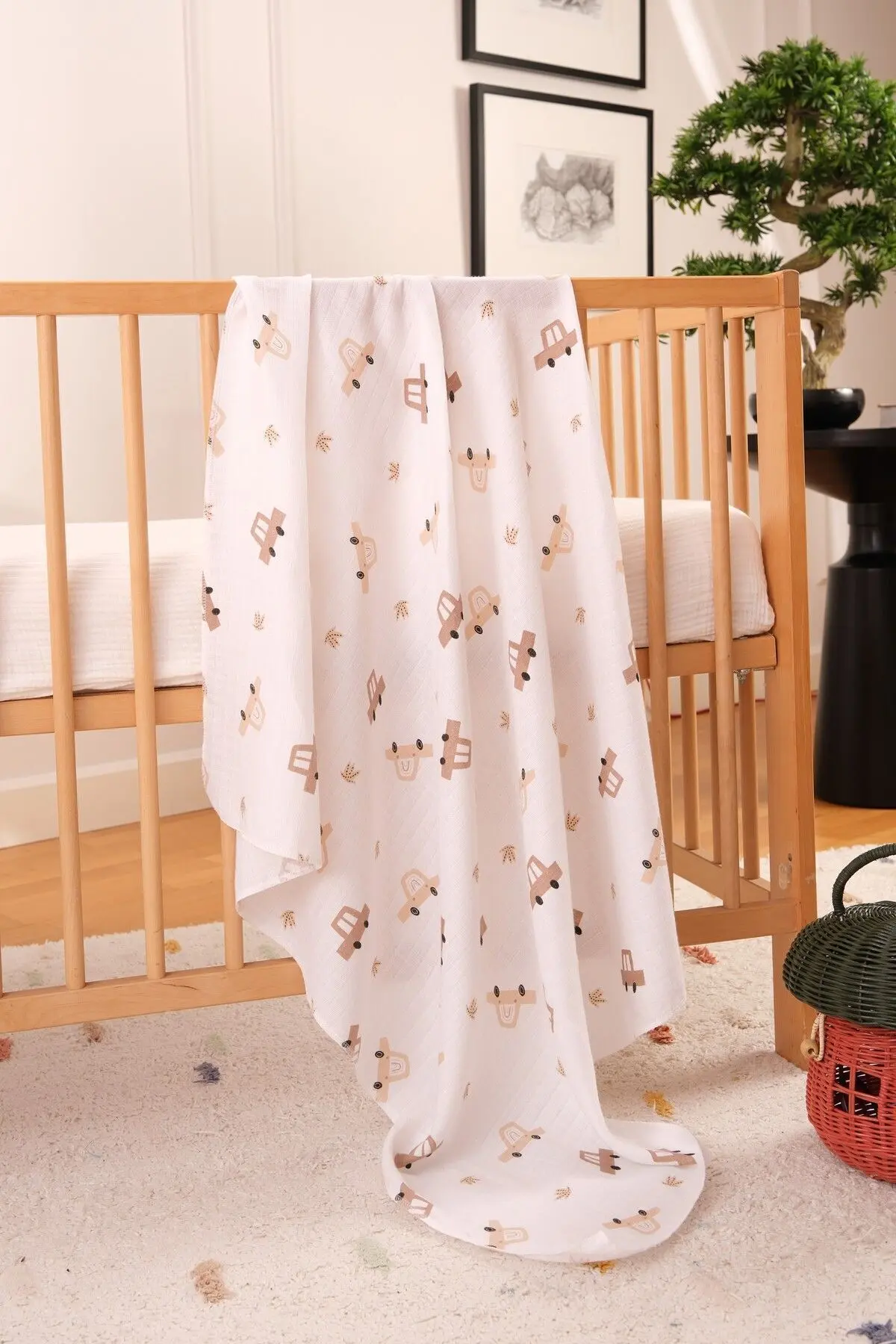 Çok Amaçlı Müslin Örtü & Battaniye 3'lü Set %100 Pamuk Oeko-teks Sertifikalı 80x80 Cm