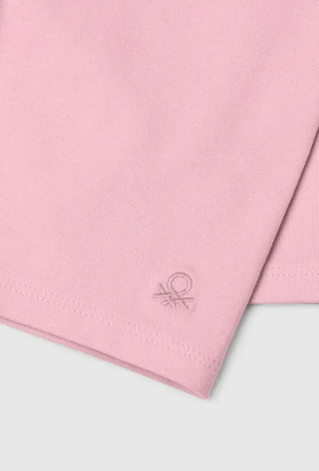 Kız Çocuk Pembe Ton Sür Ton Logo İşlemeli Mini Bisikletçi Taytı