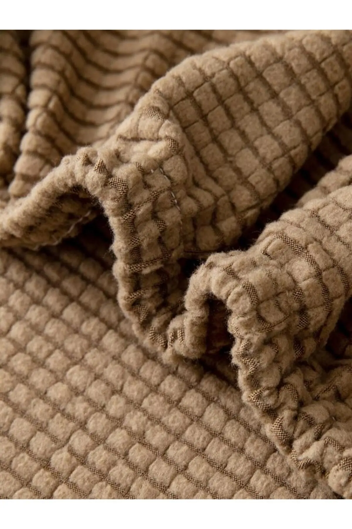 Sandalye Kılıfı, Sandalye Örtüsü Kahve Renk Yıkanabilir Lastikli 1 Adet Chair Cover