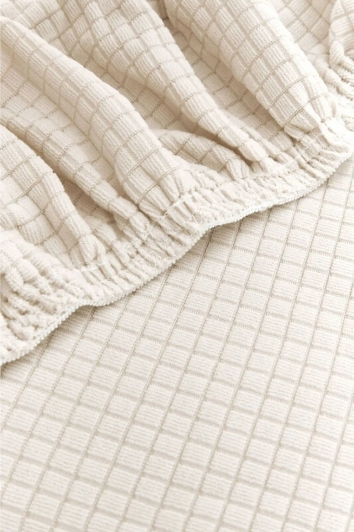 Sandalye Kılıfı ,sandalye Örtüsü ,lastikli, Likrali Yıkanabilir 1 Adet Krem Renk Chair Cover