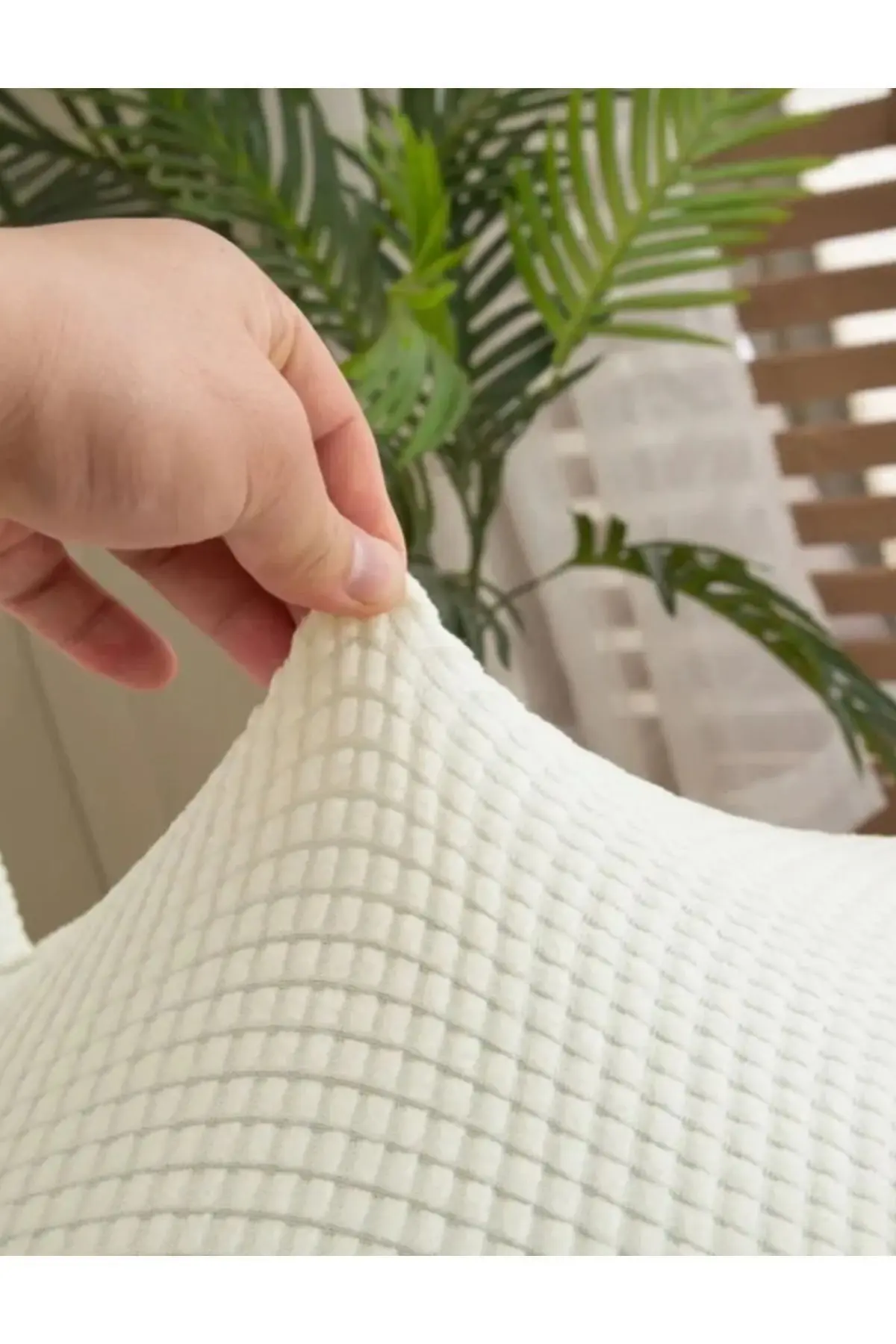 Sandalye Kılıfı ,sandalye Örtüsü ,lastikli, Likrali Yıkanabilir 1 Adet Krem Renk Chair Cover