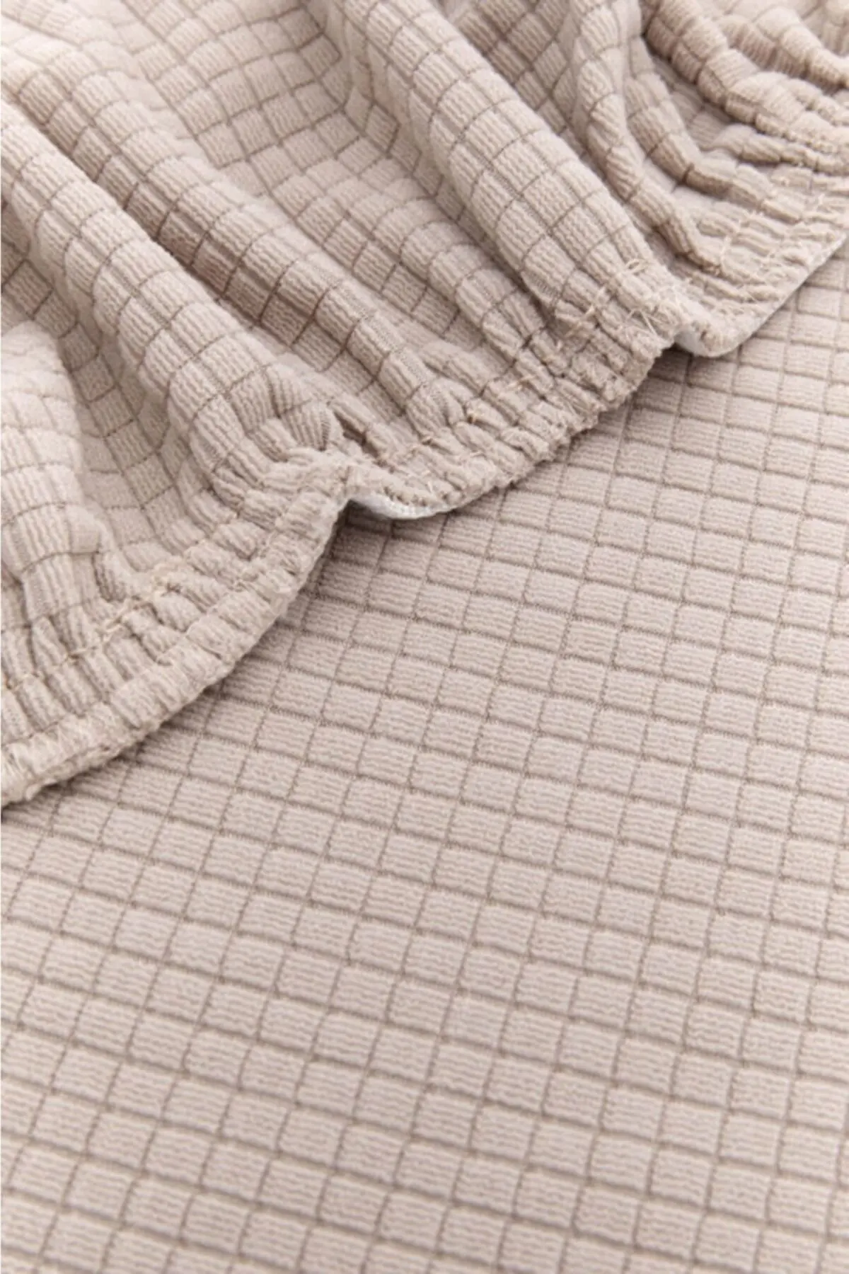 Sandalye Kılıfı ,sandalye Örtüsü ,lastikli, Likrali Yıkanabilir 1 Adet Vizon Renk Chair Cover