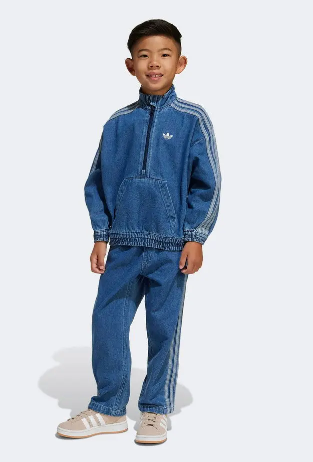 adidas Denim Set Çocuk Mavi Eşofman Takımı