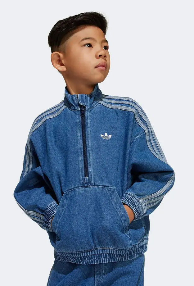 adidas Denim Set Çocuk Mavi Eşofman Takımı