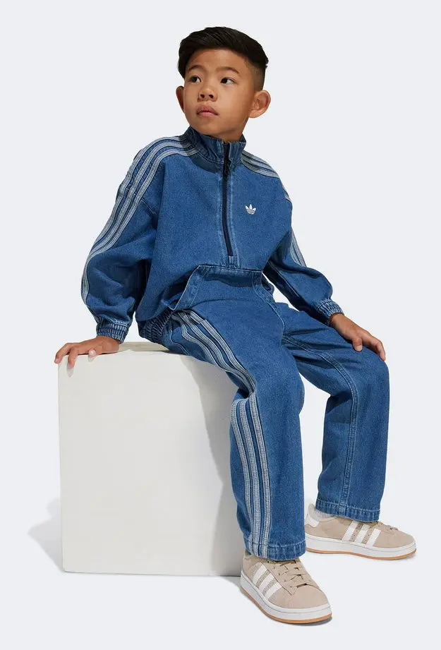 adidas Denim Set Çocuk Mavi Eşofman Takımı