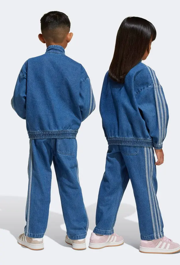 adidas Denim Set Çocuk Mavi Eşofman Takımı