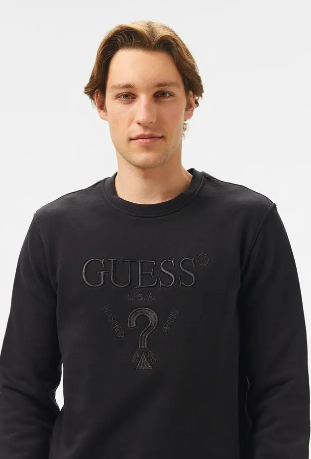 Guess Erkek Siyah Sweatshirt