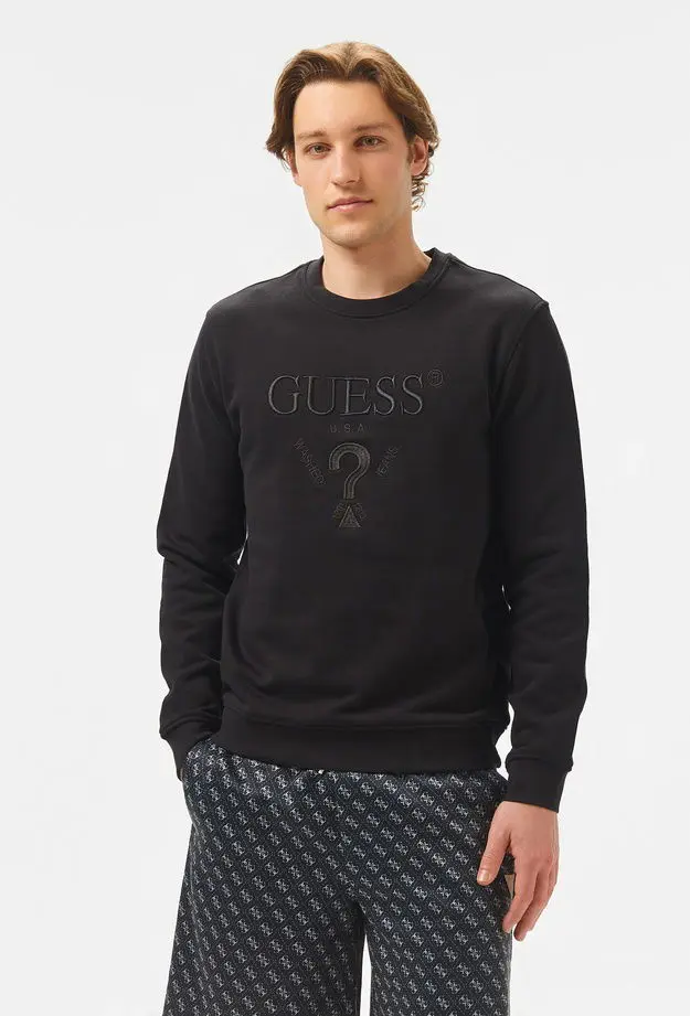 Guess Erkek Siyah Sweatshirt
