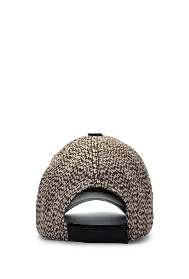 Tamer Tanca Erkek Deri & Tekstil Bej Şapka