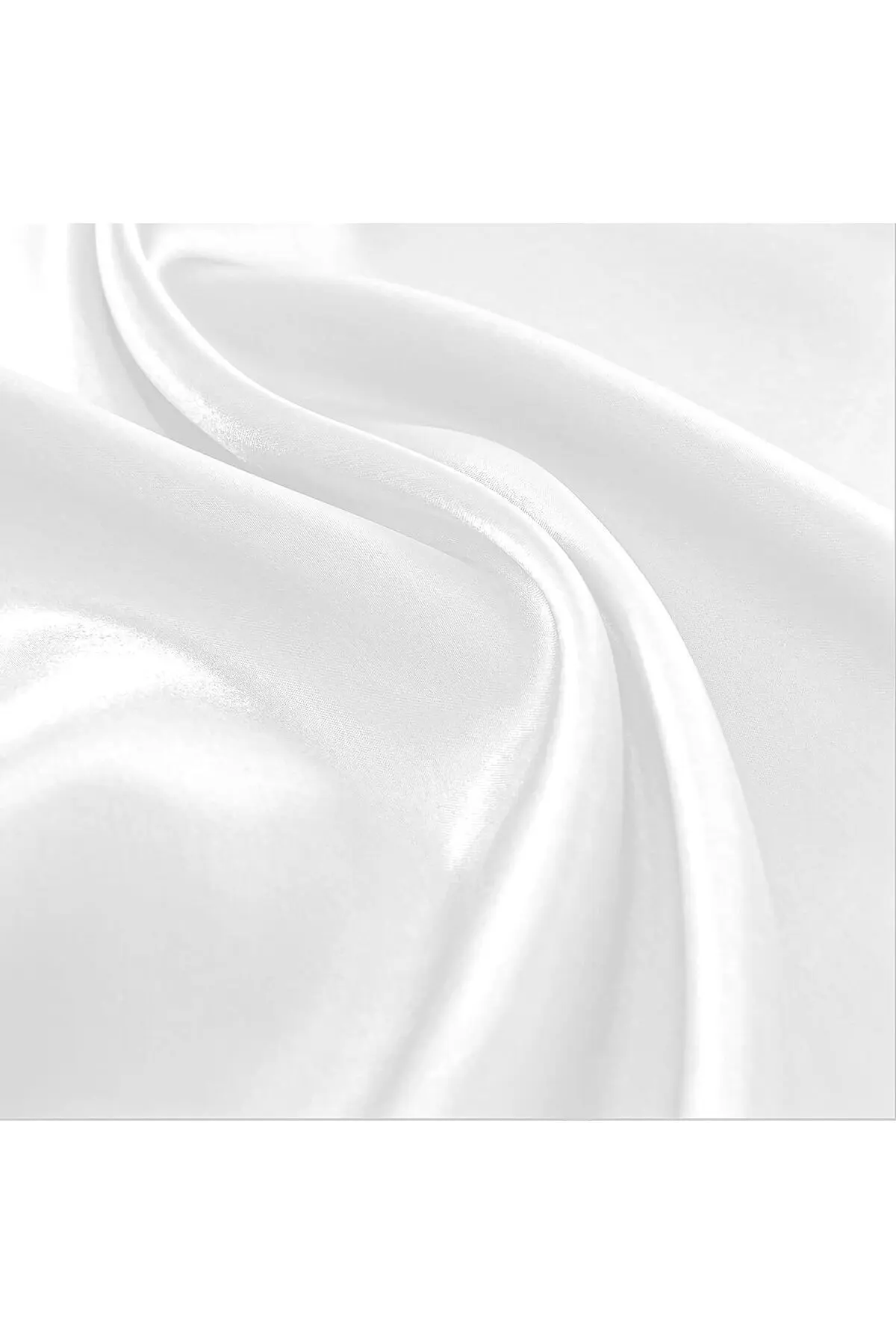 Ipek Saten 50x70 Cm Yastık Kılıfı 2 Adet Beyaz Kıvırcık Saçlar Çeyizlik 2 Toka