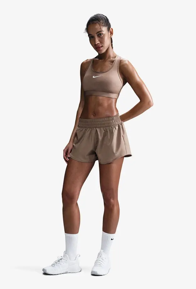 Nike Nike Swoosh Medium Support Kadın Kahverengi Bra