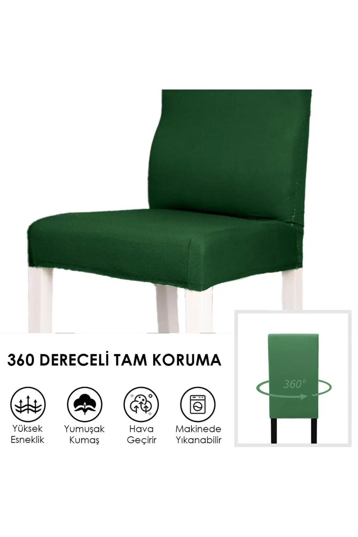 Balpeteği Desen Likra Kumaşlı Tüylenmez Yikanabilir Sandalye Örtüsü Sandalye Kılıfı Yeni Model Tekli