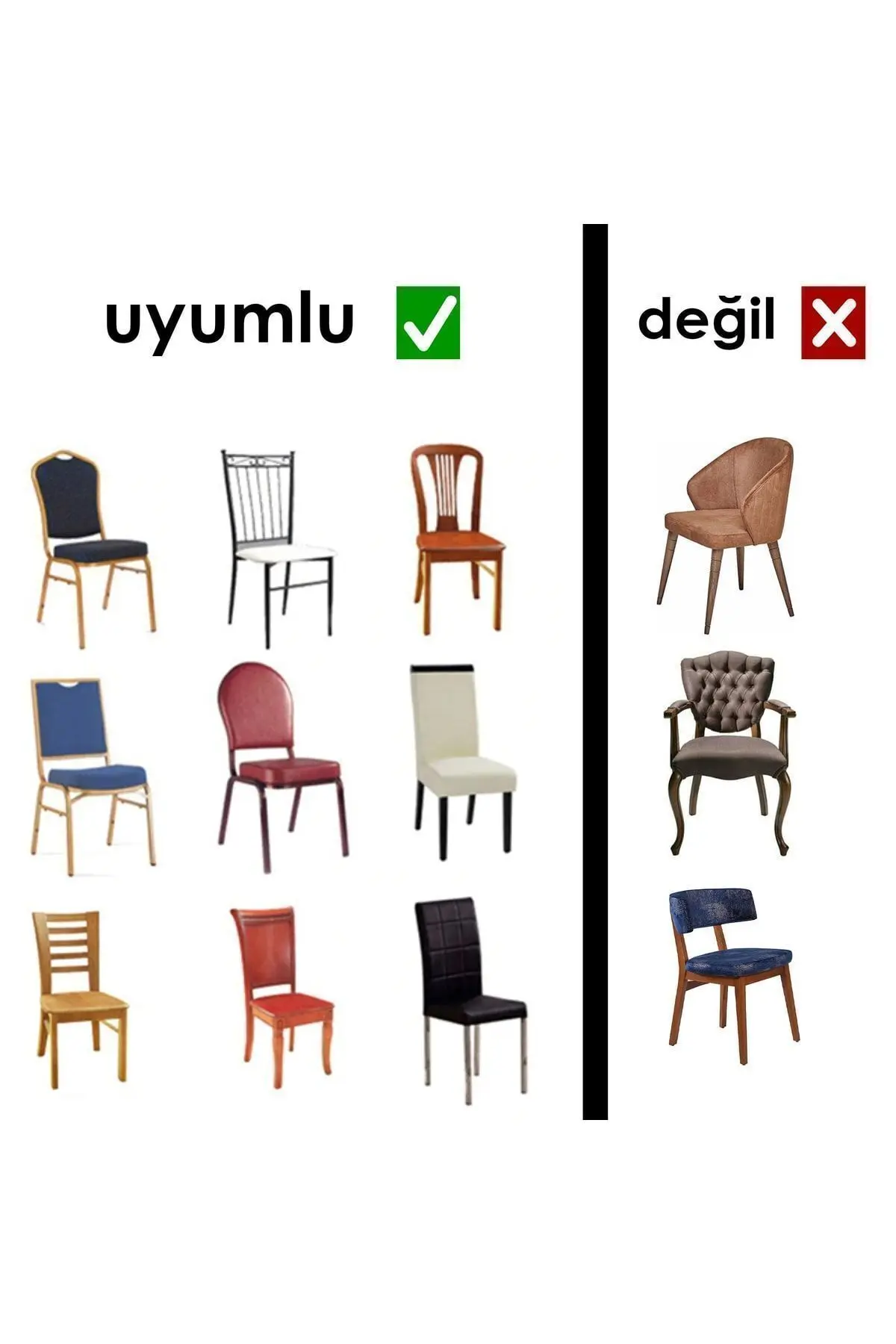 Tuğla Desen Sandalye Kılıfı Yıkanabilir Likralı Esnek Lastikli Sandalye Örtü (VİZON)